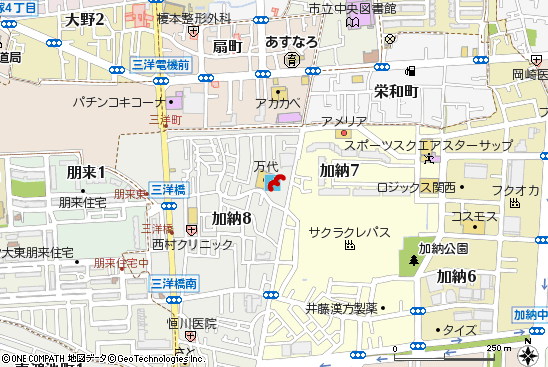 加納店付近の地図